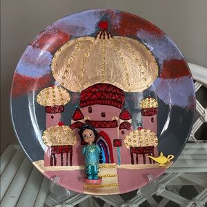 Hand Painted Plate with Disneys Jasmine